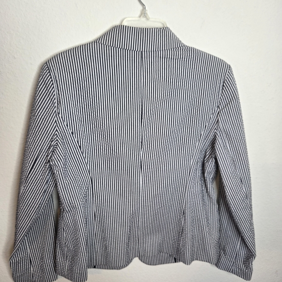Jones New York Black and White Striped Blazer - Picture 2 of 2